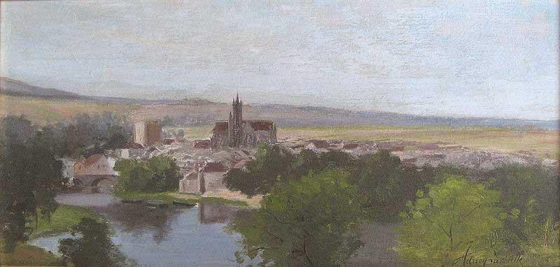 Adrien Lavieille Vue de Moret-sur-Loing oil painting image